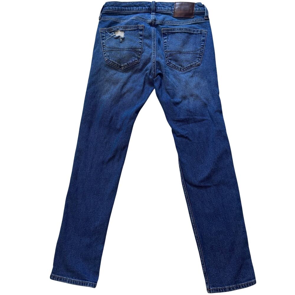 Hollister Men’s Epic Flex Skinny Jeans 29x30 Dark Medium Wash Distressed - Picture 5 of 7